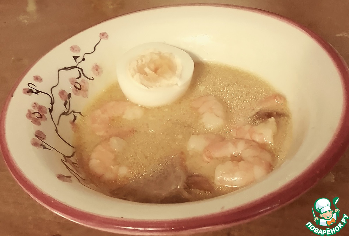 Бирманский суп с креветками (Кхао cве)