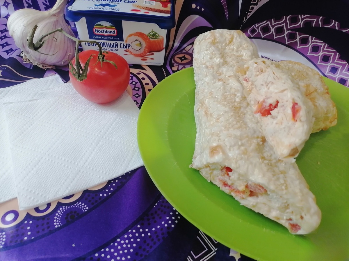 Куриный рулет с чесноком
