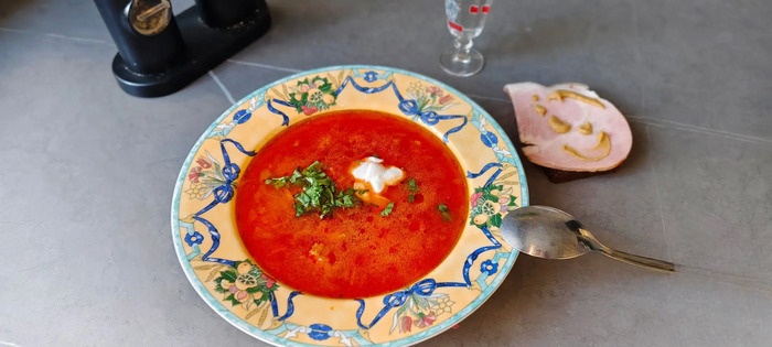 Борщ с индейкой без капусты
