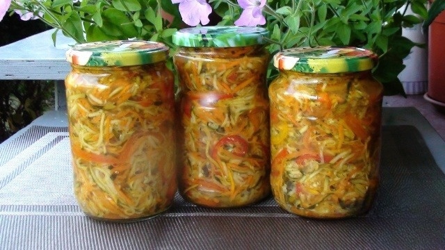Салат из кабачков по-корейски на зиму