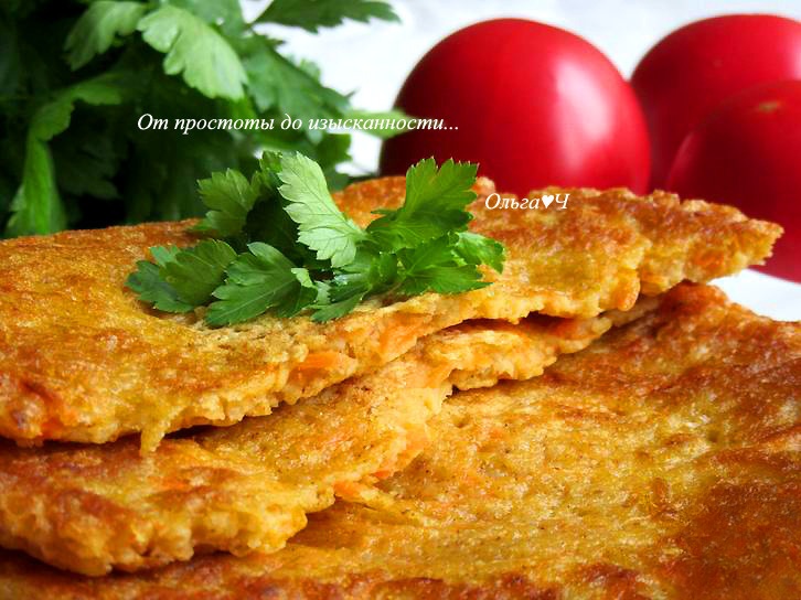 Морковные блины с паприкой