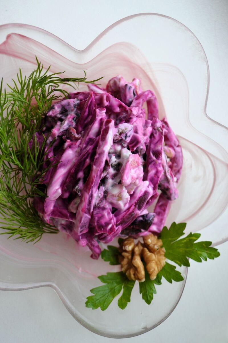 Киевский салат с греческим йогуртом