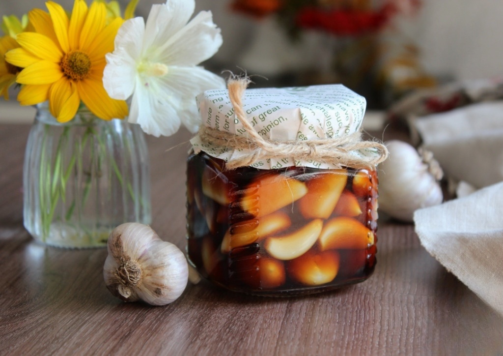 Чеснок зубчиками по-корейски